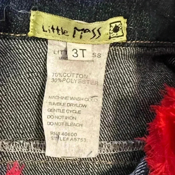 Little Mass brand unique jean vest with fringe size 3T (F133) - Picture 2 of 7